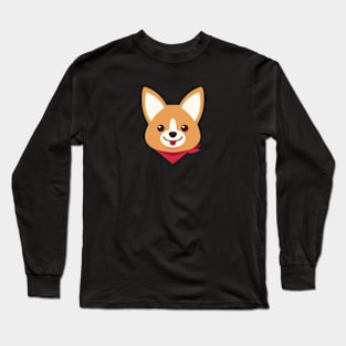 Cute dog with Scarfy Long Sleeve T-Shirt